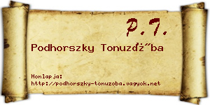 Podhorszky Tonuzóba névjegykártya